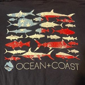 Ocean and coast medium long sleeve T-shirt